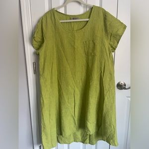 100% to CHARITY - FLAX Linen Dress/tunic w/pockets (Large but its like 2x)